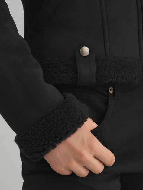 Женская дубленка  LUMIQUE, Артикул LUM W25-009F_WS, черный | 5033096. Ракурс 3