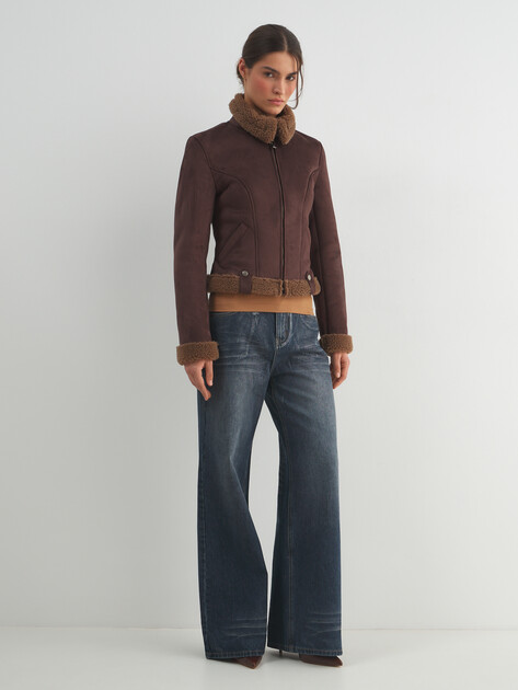 Женская дубленка  LUMIQUE, Артикул LUM W25-009F_WS, шоколадный | 5033221. Ракурс 2