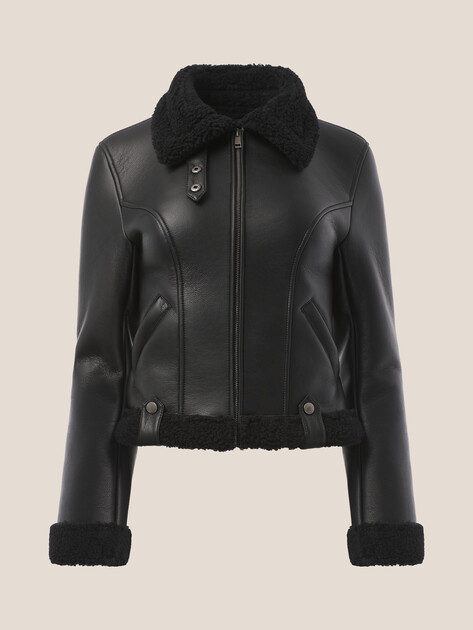 Женская дубленка  LUMIQUE, Артикул LUM W25-009F_WL, черный | 5033228. Ракурс 7