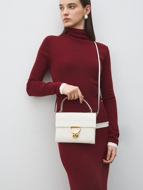 Женская сумка  COCCINELLE HANDBAG GRAINED LEATHER, Артикул E1 MD5 19 03 01, молочно-белый | 5033836. Ракурс 5