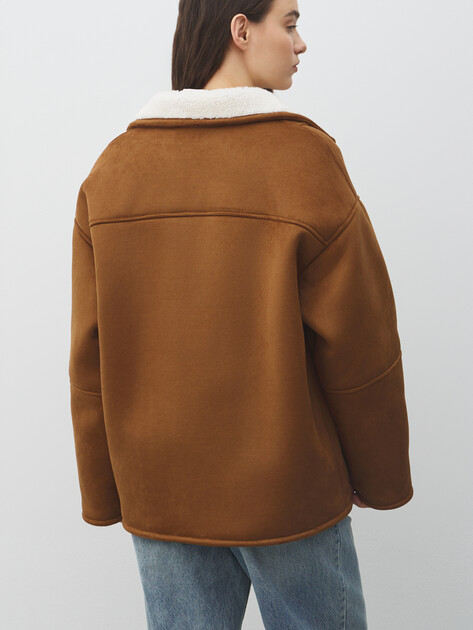 Женская дубленка  MAISON DAVID, Артикул GIGI_SDF_WS, светло-коричневый | 5033912. Ракурс 4