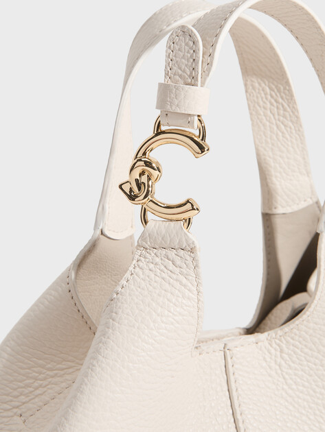 Женская сумка  COCCINELLE HANDBAG GRAINED LEATHER, Артикул E1 SHA 58 01 01, молочно-белый | 5034056. Ракурс 2