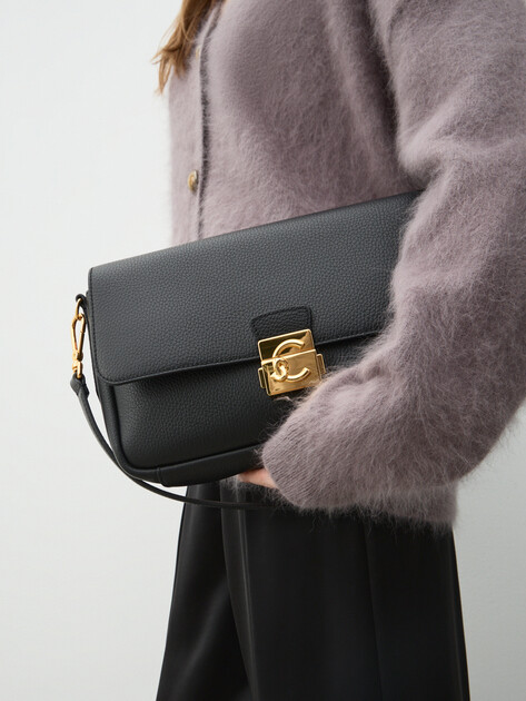 Женская сумка  COCCINELLE HANDBAG GRAINED LEATHER, Артикул E1 U4K 12 01 01, черный | 5034561. Ракурс 5