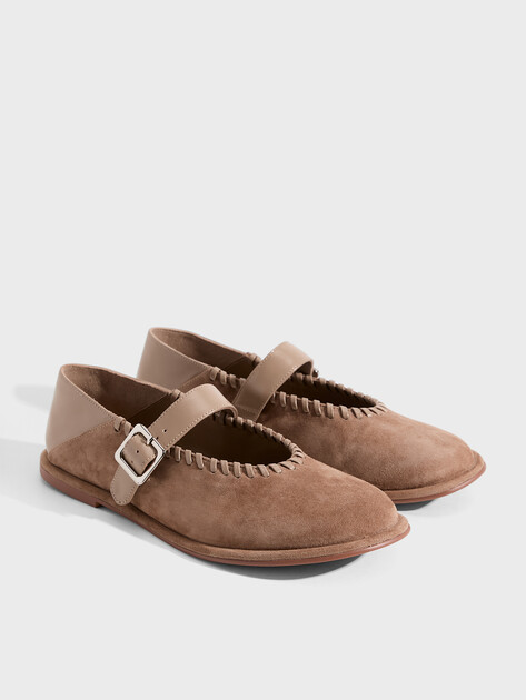 Женские балетки мэри-джейн TENDANCE, Артикул SW693-601, серо-бежевый | 5035018. Ракурс 2