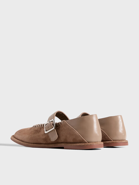 Женские балетки мэри-джейн TENDANCE, Артикул SW693-601, серо-бежевый | 5035018. Ракурс 5
