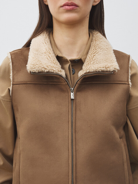 Женский жилет MAISON DAVID, Артикул LUNETTE_SDF_WS, серовато-коричневый | 5037421. Ракурс 3