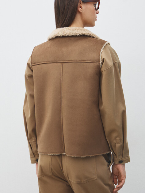 Женский жилет MAISON DAVID, Артикул LUNETTE_SDF_WS, серовато-коричневый | 5037421. Ракурс 4