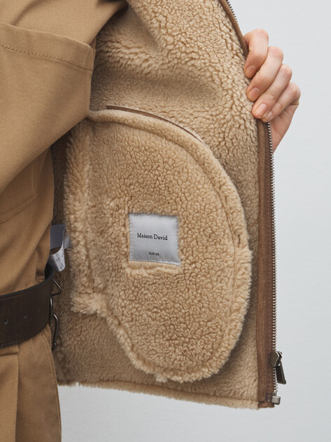 Женский жилет MAISON DAVID, Артикул LUNETTE_SDF_WS, серовато-коричневый | 5037421. Ракурс 6