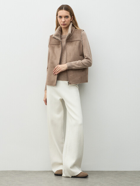 Женский жилет MAISON DAVID, Артикул LUNETTE_SDF_WS, серо-коричневый | 5037456. Ракурс 2