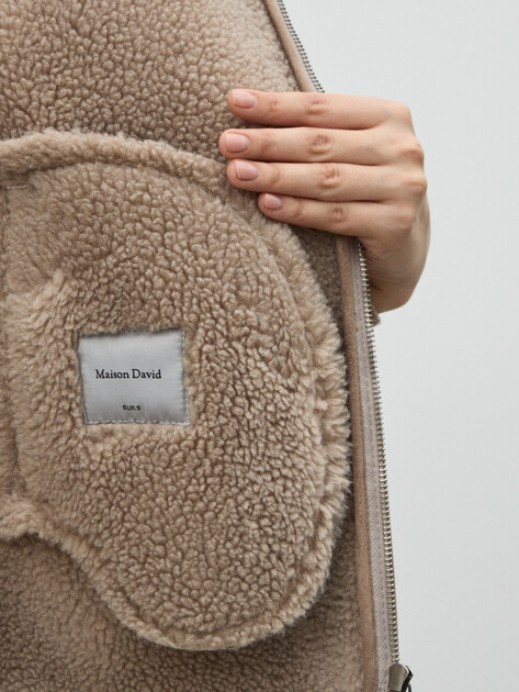 Женский жилет MAISON DAVID, Артикул LUNETTE_SDF_WS, серо-коричневый | 5037456. Ракурс 6