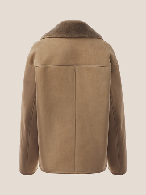 Женская дубленка  MAISON DAVID, Артикул NOEL_DF, бежево-коричневый | 5040671. Ракурс 8