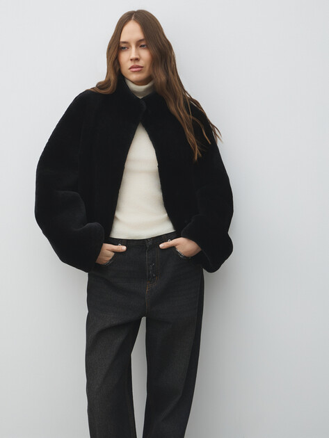 Женская шуба  MAISON DAVID, Артикул CATARINA_STR, черный | 5044757. Ракурс 5