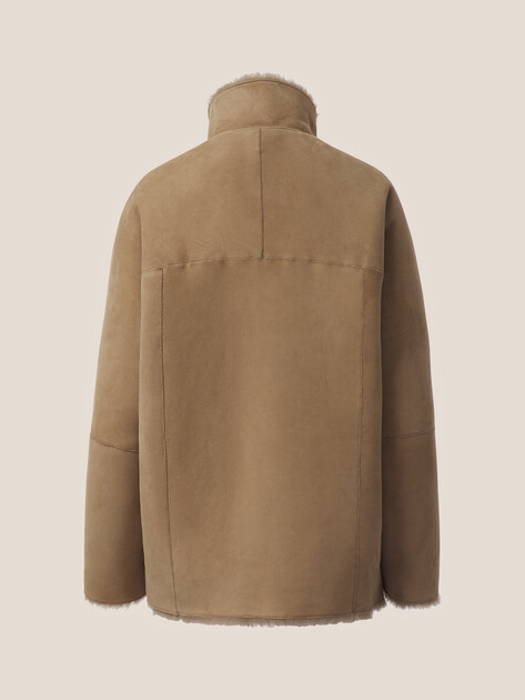 Женская дубленка  MAISON DAVID, Артикул LIZA_DF, бежево-коричневый | 5046156. Ракурс 8