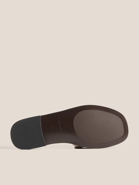 Женские шлепанцы COCCINELLE SLIDE SMOOTH LEATHER, Артикул E4 U94 17 02 01, пыльно-бежевый | 5048615. Ракурс 6