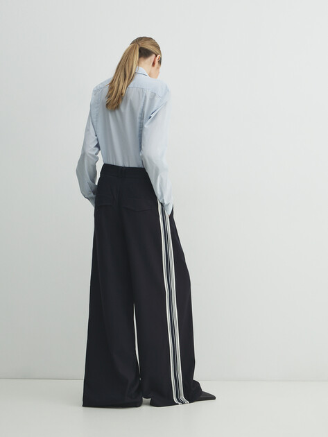 Женские брюки палаццо MARC O'POLO, Артикул 5000007589, темно-синий | 5048806. Ракурс 4