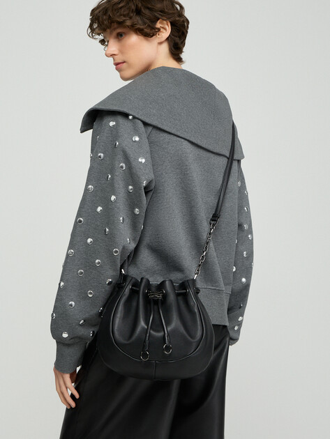 Женская сумка  KARL LAGERFELD k/autograph sm bucket cb, Артикул B3W30052, черный | 5052309. Ракурс 5