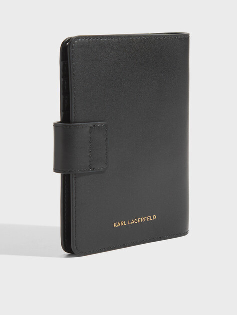 Женская обложка для паспорта KARL LAGERFELD k/autograph passport case, Артикул B3W32085, черный | 5052606. Ракурс 2