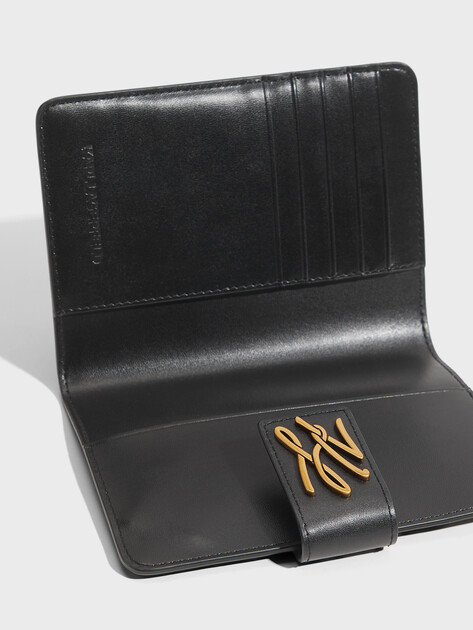 Женская обложка для паспорта KARL LAGERFELD k/autograph passport case, Артикул B3W32085, черный | 5052606. Ракурс 3
