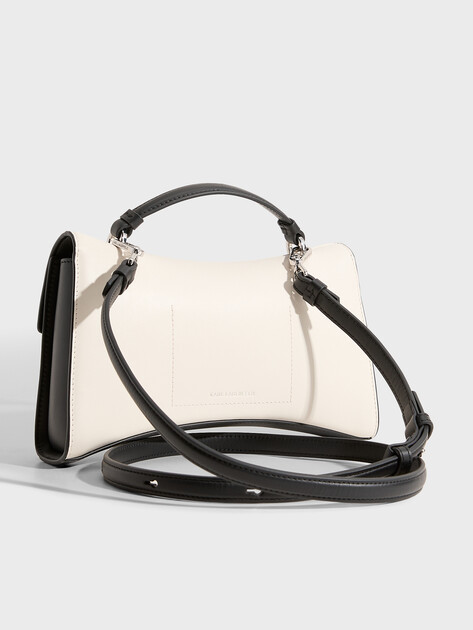Женская сумка  KARL LAGERFELD k/autograph twist tph cb b/w, Артикул B3W30317, черно-белый | 5052840. Ракурс 3
