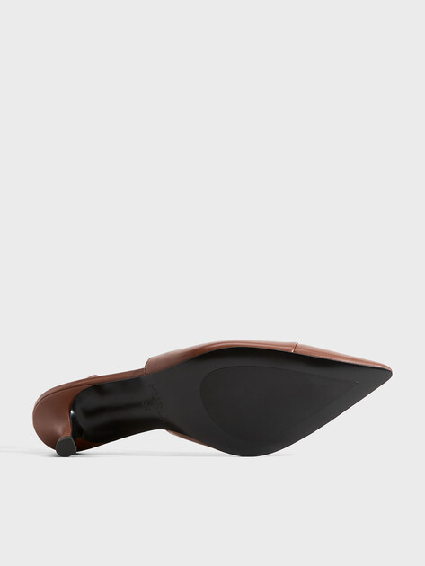 Женские туфли с открытой пяткой (слинг-бэк) FURLA ATELIER, Артикул YL35ATL, оранжево-коричневый | 5053818. Ракурс 6