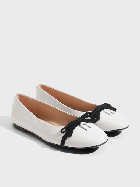 Женские балетки FURLA RIBBON, Артикул YL38FRB, белый | 5053904. Ракурс 2