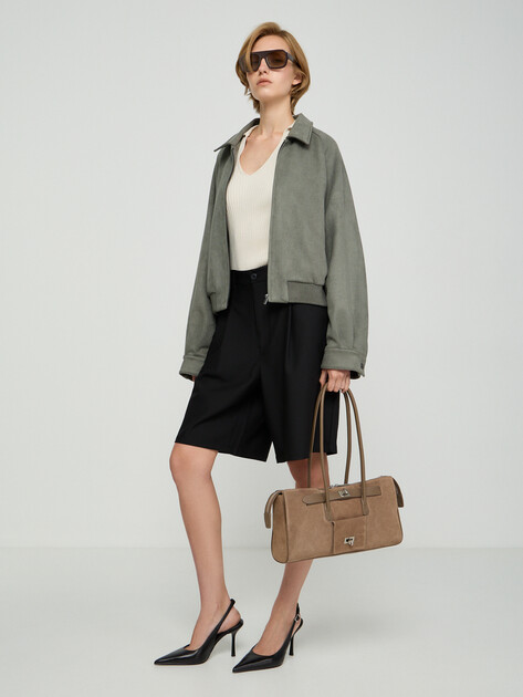 Женская сумка MAISON DAVID, Артикул GL-BAG-252, приглушенно-коричневый | 5054030. Ракурс 5 Женская сумка MAISON DAVID, Артикул GL-BAG-252, приглушенно-коричневый | 5054030. Ракурс 5