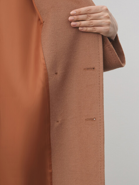 Женское пальто MAISON DAVID, Артикул JADE LONG_084_S, светло-коричневый | 5055976. Ракурс 6