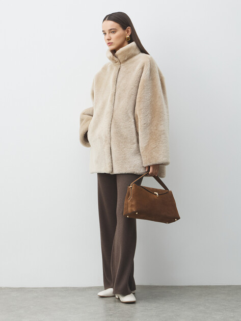 Женская шуба MAISON DAVID, Артикул SIBYLLE_STR, серовато-бежевый | 5056445. Ракурс 2 Женская шуба MAISON DAVID, Артикул SIBYLLE_STR, серовато-бежевый | 5056445. Ракурс 2