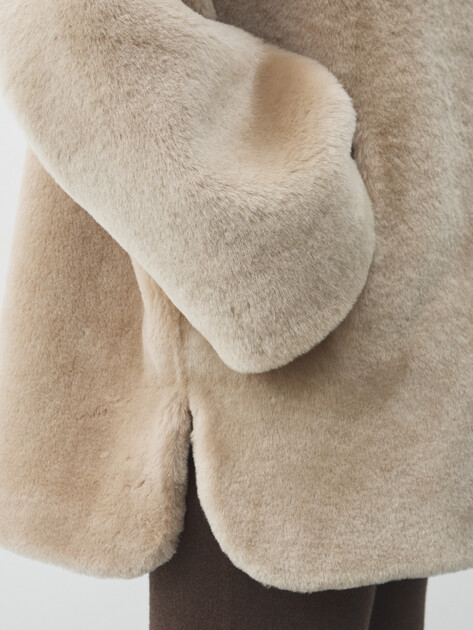 Женская шуба MAISON DAVID, Артикул SIBYLLE_STR, серовато-бежевый | 5056445. Ракурс 3 Женская шуба MAISON DAVID, Артикул SIBYLLE_STR, серовато-бежевый | 5056445. Ракурс 3