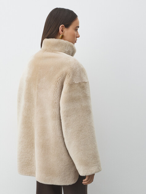 Женская шуба MAISON DAVID, Артикул SIBYLLE_STR, серовато-бежевый | 5056445. Ракурс 4 Женская шуба MAISON DAVID, Артикул SIBYLLE_STR, серовато-бежевый | 5056445. Ракурс 4