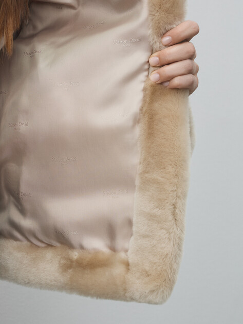 Женская шуба  MAISON DAVID, Артикул CATARINA_STR, серовато-бежевый | 5056458. Ракурс 6