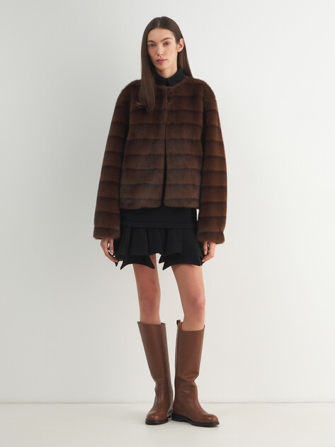 Женская шуба  LUMIQUE, Артикул LUM W25-030, шоколадный | 5057095. Ракурс 2