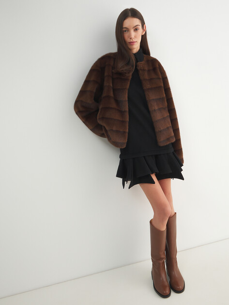 Женская шуба  LUMIQUE, Артикул LUM W25-030, шоколадный | 5057095. Ракурс 5