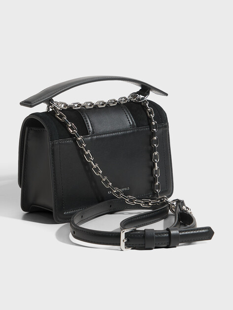 Женская сумка KARL LAGERFELD k/nova sm crossbody suede, Артикул A4W30276, черный | 5058526. Ракурс 3 Женская сумка KARL LAGERFELD k/nova sm crossbody suede, Артикул A4W30276, черный | 5058526. Ракурс 3
