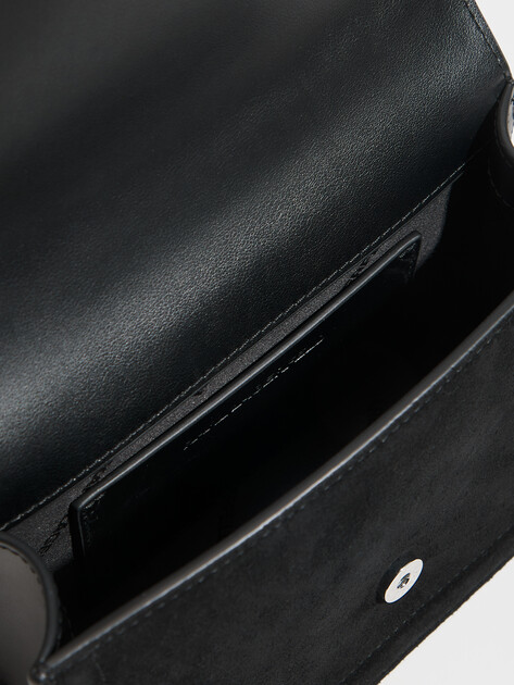 Женская сумка KARL LAGERFELD k/nova sm crossbody suede, Артикул A4W30276, черный | 5058526. Ракурс 4 Женская сумка KARL LAGERFELD k/nova sm crossbody suede, Артикул A4W30276, черный | 5058526. Ракурс 4