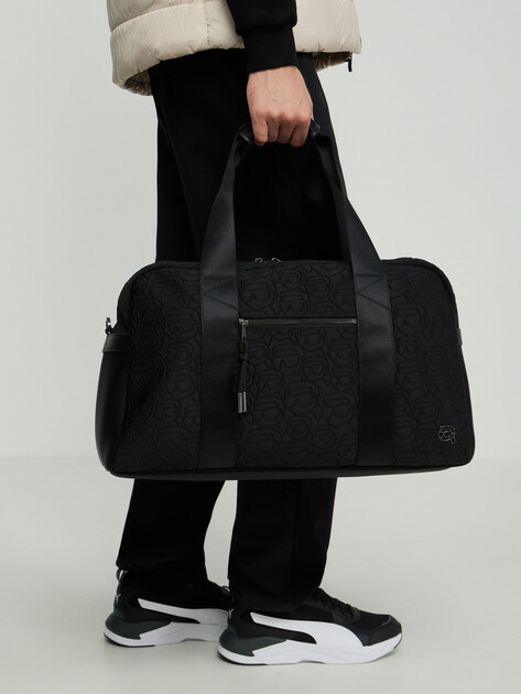 Мужская дорожная сумка KARL LAGERFELD ikon graphic weekender, Артикул B3M30252, черный | 5059166. Ракурс 5