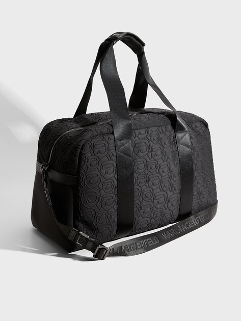 Мужская дорожная сумка KARL LAGERFELD ikon graphic weekender, Артикул B3M30252, черный | 5059166. Ракурс 3