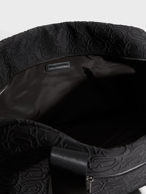 Мужская дорожная сумка KARL LAGERFELD ikon graphic weekender, Артикул B3M30252, черный | 5059166. Ракурс 4