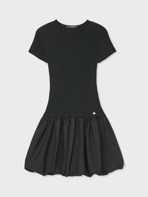 Женское платье KARL LAGERFELD fabric mix balloon dress, Артикул B3W13015, черный | 5059709. Ракурс 6 Женское платье KARL LAGERFELD fabric mix balloon dress, Артикул B3W13015, черный | 5059709. Ракурс 6