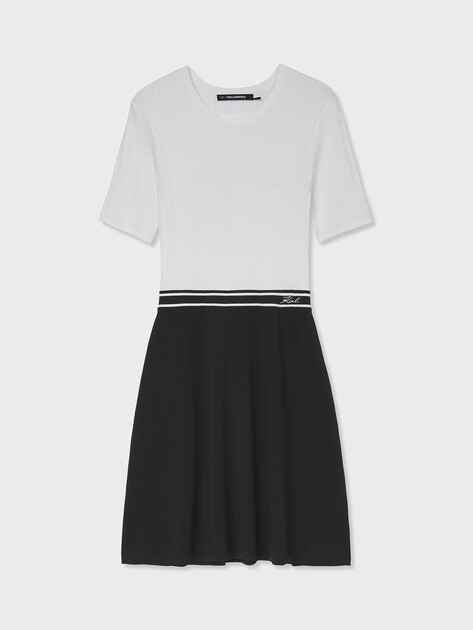 Женское платье KARL LAGERFELD logo knit dress, Артикул B3W13039, белый | 5059956. Ракурс 6 Женское платье KARL LAGERFELD logo knit dress, Артикул B3W13039, белый | 5059956. Ракурс 6