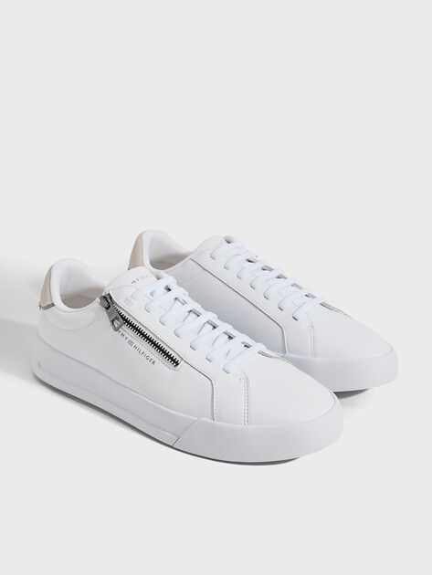 Мужские кеды TOMMY HILFIGER TH COURT ZIP, Артикул FM0FM05730, белый | 5063692. Ракурс 2
