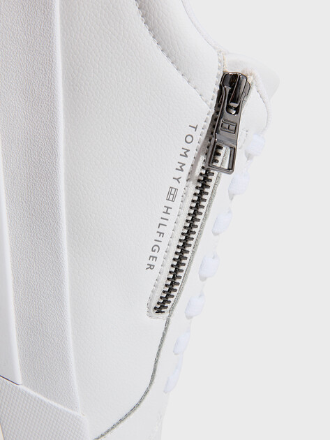 Мужские кеды TOMMY HILFIGER TH COURT ZIP, Артикул FM0FM05730, белый | 5063692. Ракурс 3