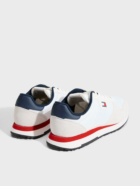 Мужские кроссовки TOMMY JEANS Mixed Texture Fine Cleat Trainers, Артикул EM0EM01649, белый | 5063893. Ракурс 5