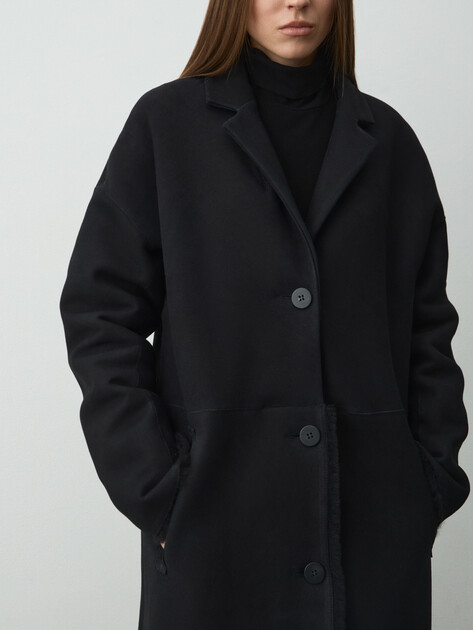 Женская дубленка  MAISON DAVID, Артикул BIBI_DF, черный | 5064559. Ракурс 3