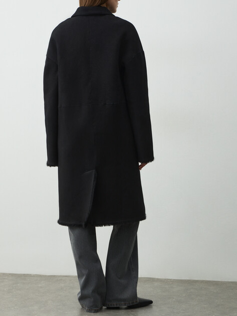 Женская дубленка  MAISON DAVID, Артикул BIBI_DF, черный | 5064559. Ракурс 4