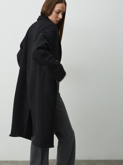 Женская дубленка  MAISON DAVID, Артикул BIBI_DF, черный | 5064559. Ракурс 5