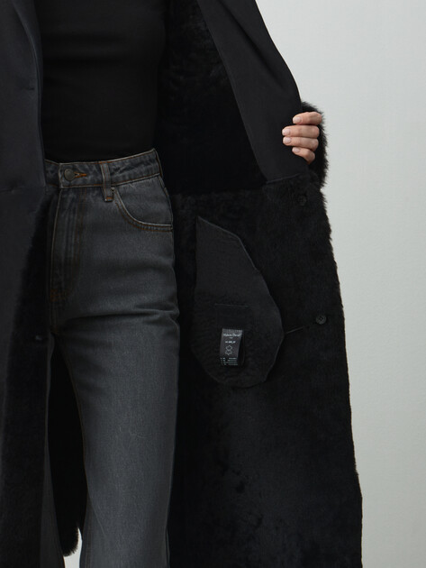 Женская дубленка  MAISON DAVID, Артикул BIBI_DF, черный | 5064559. Ракурс 6