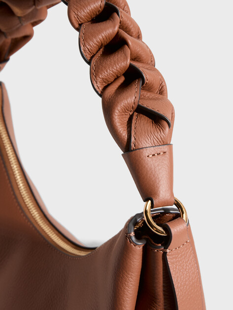 Женская сумка  COCCINELLE HANDBAG DOUBLE GRAINY LEATHER, Артикул E1 M50 13 02 01, коричневый | 5065069. Ракурс 2
