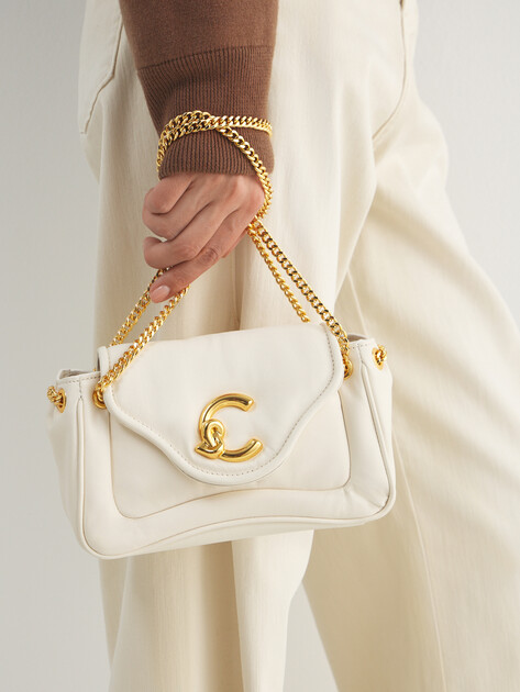 Женская сумка  COCCINELLE HANDBAG PUFFY SMOOTH LEA/SMOOT, Артикул E1 SUE 12 02 01, молочно-белый | 5065614. Ракурс 5
