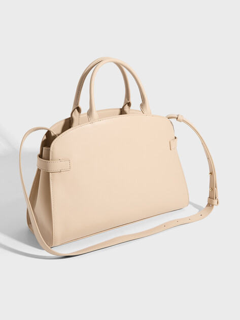 Женский тоут COCCINELLE HANDBAG SMOOTH LEATHER / NOIR, Артикул E1 TLA 18 04 01, светло-бежевый | 5065661. Ракурс 3